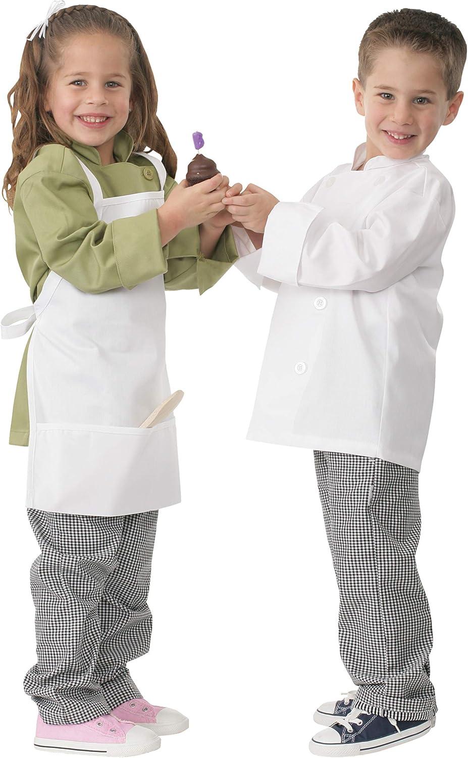 imageChef Works Custom Embroidered Kids Chef CoatWhite