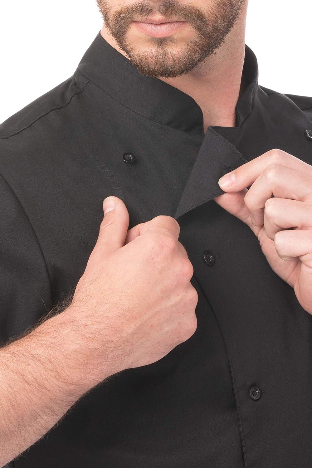 imageChef Works Custom Embroidered Mens Avignon Bistro ShirtBlack