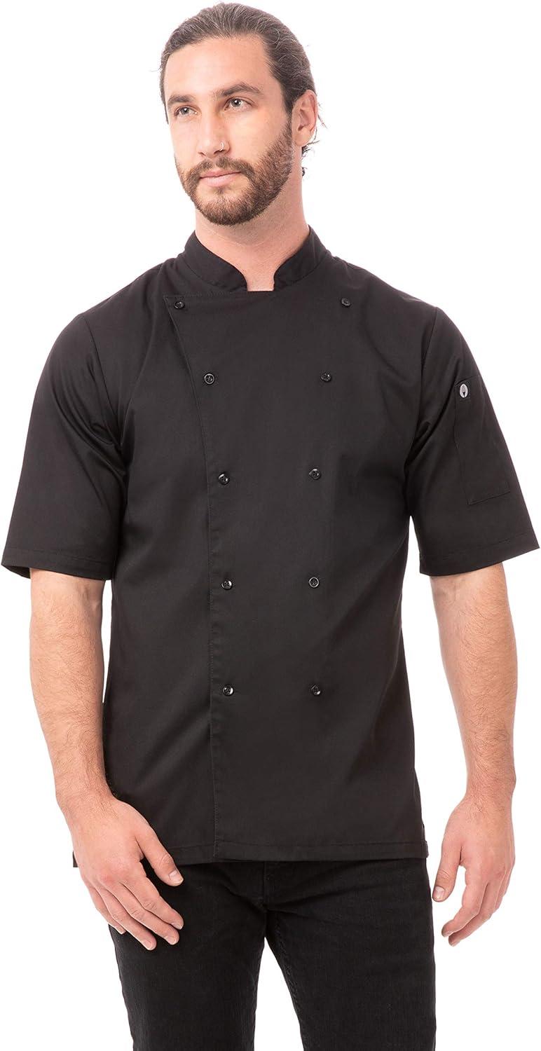 imageChef Works Custom Embroidered Mens Avignon Bistro ShirtBlack