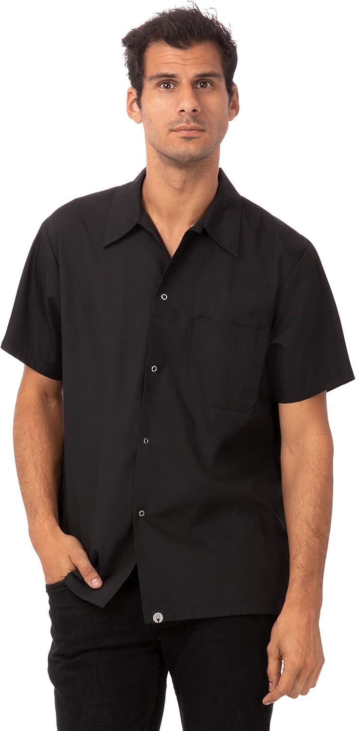 imageChef Works Custom Embroidered Mens Utility Cook ShirtBlack
