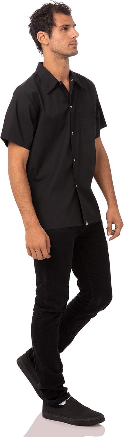 imageChef Works Custom Embroidered Mens Utility Cook ShirtBlack