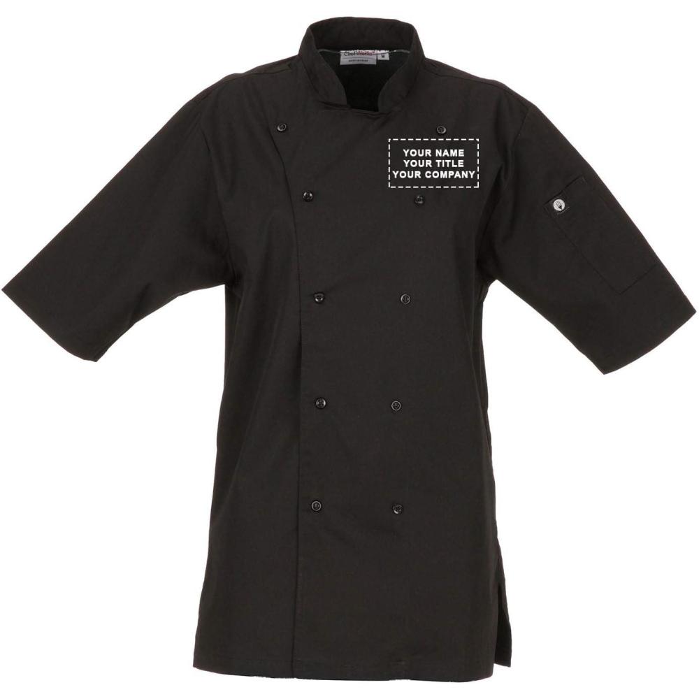 imageChef Works Custom Embroidered Mens Avignon Bistro ShirtBlack