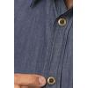 imageChef Works Custom Embroidered Mens Detroit Short Sleeve Denim ShirtIndigo Blue
