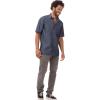 imageChef Works Custom Embroidered Mens Detroit Short Sleeve Denim ShirtIndigo Blue