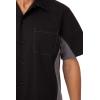 imageChef Works Custom Embroidered Mens Universal Contrast ShirtBlk Gry Mesh