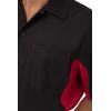 imageChef Works Custom Embroidered Mens Universal Contrast ShirtBlk Red Mesh