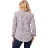 imageChef Works Custom Embroidered Womens Modern Gingham Long Sleeve Dress ShirtChocolate