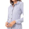 imageChef Works Custom Embroidered Womens Modern Gingham Long Sleeve Dress ShirtStrong Blue