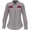 imageChef Works Custom Embroidered Womens Modern Gingham Long Sleeve Dress ShirtChocolate