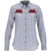 imageChef Works Custom Embroidered Womens Modern Gingham Long Sleeve Dress ShirtStrong Blue