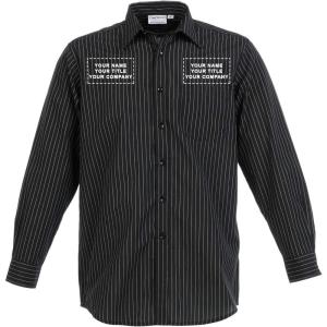 imageChef Works Custom Embroidered Mens Onyx Dress ShirtCharcoal Dash