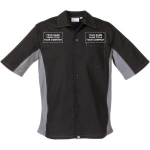 imageChef Works Custom Embroidered Mens Universal Contrast ShirtBlk Gry Mesh