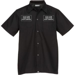 imageChef Works Custom Embroidered Mens Utility Cook ShirtBlack