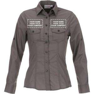 imageChef Works Custom Embroidered Womens Pilot ShirtGrey