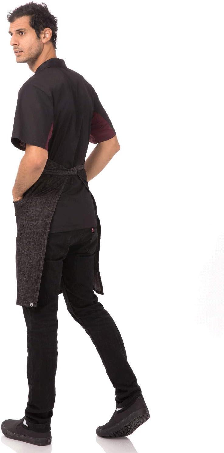 imageChef Works Custom Unisex Corvallis Bib ApronBlack Burgundy