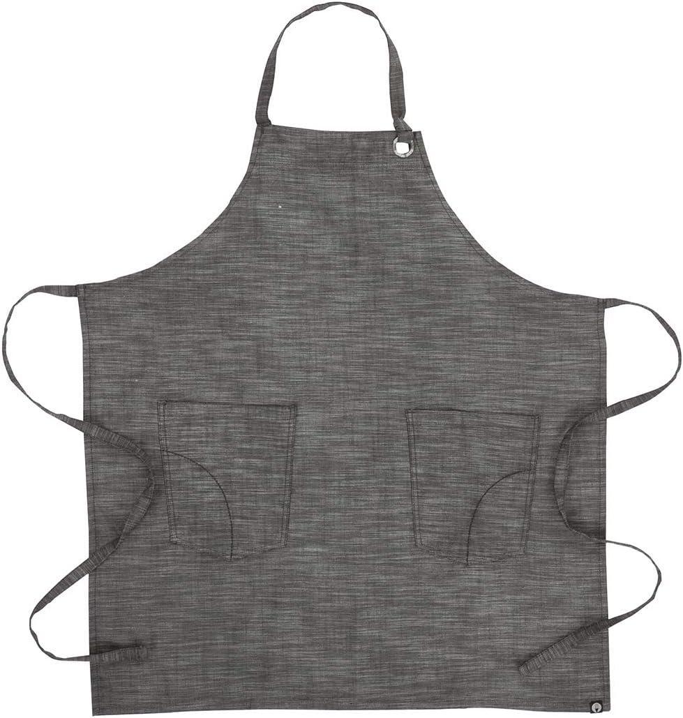 imageChef Works Custom Unisex Corvallis Bib ApronBlack Steel Grey