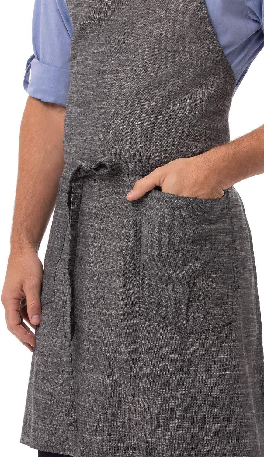 imageChef Works Custom Unisex Corvallis Bib ApronBlack Steel Grey