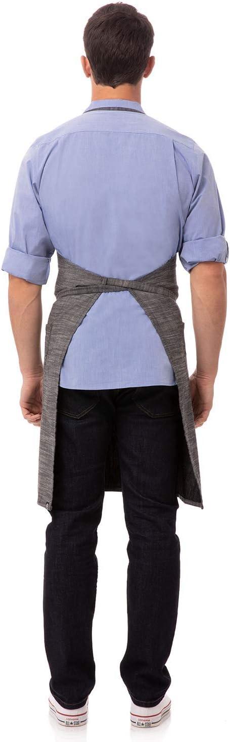imageChef Works Custom Unisex Corvallis Bib ApronBlack Steel Grey