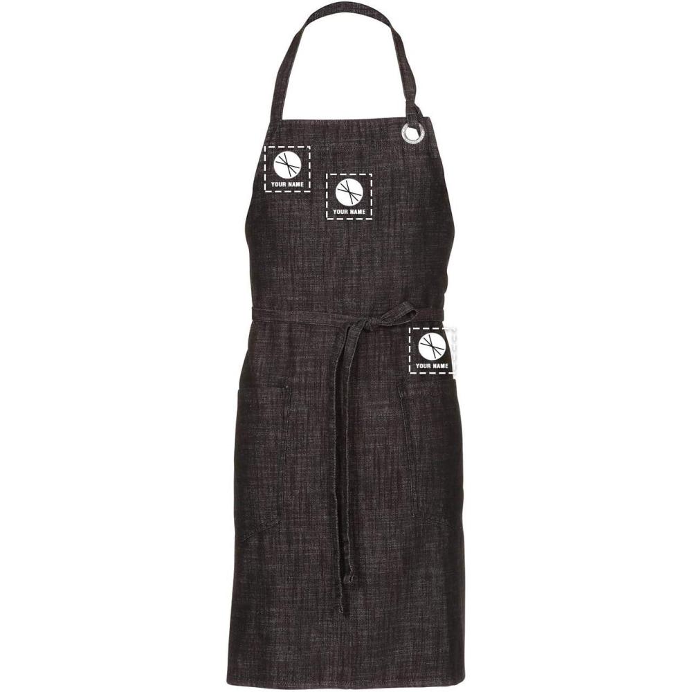 imageChef Works Custom Unisex Corvallis Bib ApronBlack Burgundy