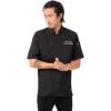 imageChef Works Custom Springfield Chef Coat for Men  Personalized Text EmbroideryBlack
