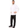 imageChef Works Mens Le Mans Chef Coat with Custom EmbroideryWhite