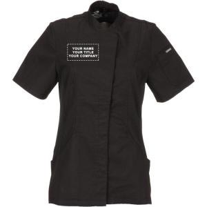 imageChef Works Custom Embroidered Womens Roxby Chef CoatBlack
