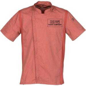 imageChef Works Custom Springfield Chef Coat for Men  Personalized Text EmbroideryBrick