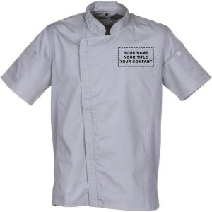 imageChef Works Custom Springfield Chef Coat for Men  Personalized Text EmbroideryGrey