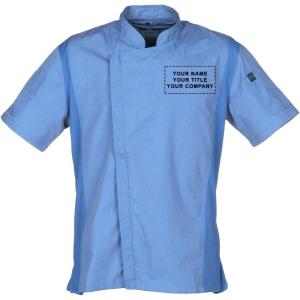 imageChef Works Custom Springfield Chef Coat for Men  Personalized Text EmbroiderySky Blue