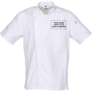 imageChef Works Custom Springfield Chef Coat for Men  Personalized Text EmbroideryWhite