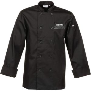 imageChef Works Custom Unisex Bastille Chef CoatBlack