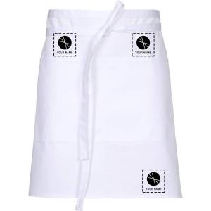 imageChef Works Custom Unisex Half Bistro ApronWhite