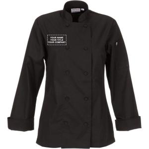 imageChef Works Custom Womens Sofia Chef CoatBlack