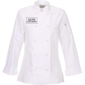 imageChef Works Custom Womens Sofia Chef CoatWhite