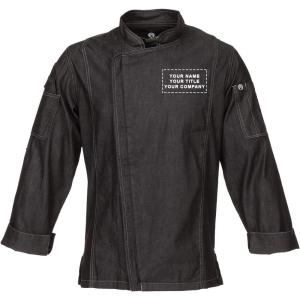 imageChef Works Customized Mens Gramercy Denim Chef CoatBlack