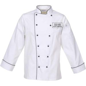 imageChef Works Customized Mens Newport Executive Chef CoatWhite