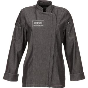 imageChef Works Customized Womens Gramercy Denim Chef CoatBlack