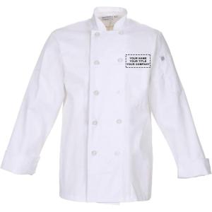 imageChef Works Mens Le Mans Chef Coat with Custom EmbroideryWhite