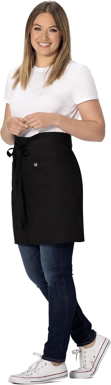imageChef Works Unisex Brio Half Bistro ApronBlack