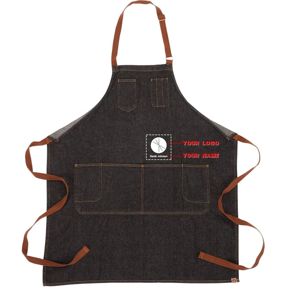 imageChef Works Custom Memphis Bib ApronBlack
