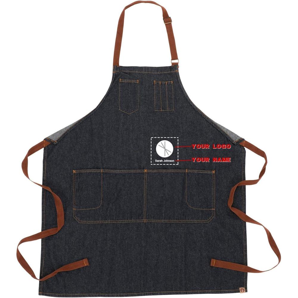 imageChef Works Custom Memphis Bib ApronIndigo Blue