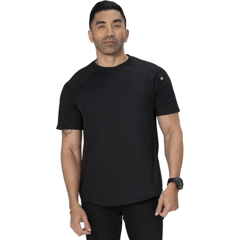 imageChef Works UnisexAdult UnisexAdult Aryes Crew ShirtBlack