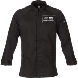 imageChef Works Custom Embroidered Mens Valencia Chef CoatBlack