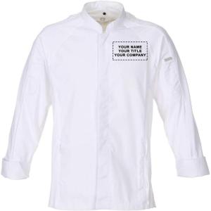 imageChef Works Custom Embroidered Mens Valencia Chef CoatWhite
