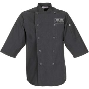 imageChef Works Personalized Mens Brighton Chef CoatDark Grey