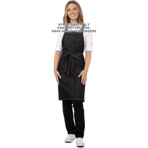 imageChef Works Unisex Berkeley Snap Apron Bib No Suspenders One Size