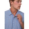 imageChef Works Mens Modern Gingham Short Sleeve Dress ShirtBlue