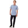imageChef Works Mens Modern Gingham Short Sleeve Dress ShirtBlue