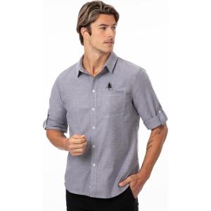 imageChef Works Mens Modern Oxford Classic ShirtCharcoal