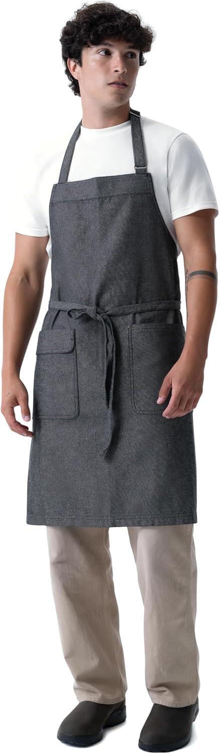 imageChef Works Unisex Utility Bib ApronBlack Natural